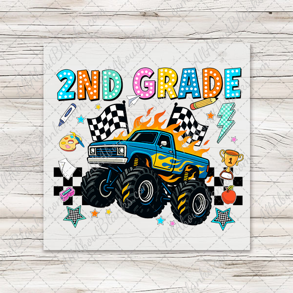 Monster Trucks Back To School Transfers
