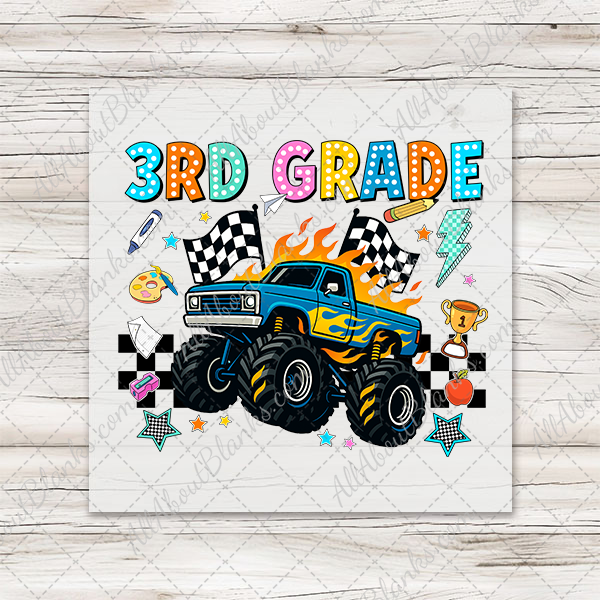 Monster Trucks Back To School Transfers