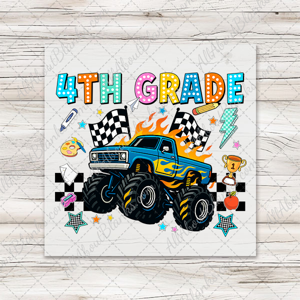 Monster Trucks Back To School Transfers