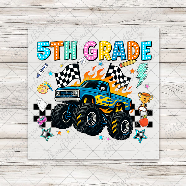 Monster Trucks Back To School Transfers