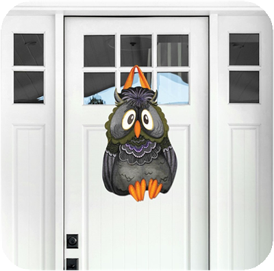 Moonlight Owl Door Decor