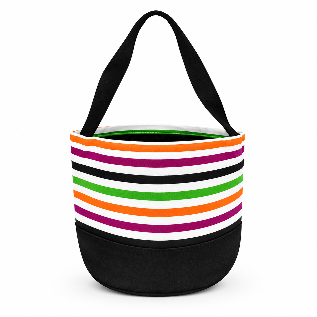 Halloweeen Bucket - Multi Colored Stripes