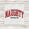 Naughty Sparkle College Font Transfer - T-SHIRT SIZE