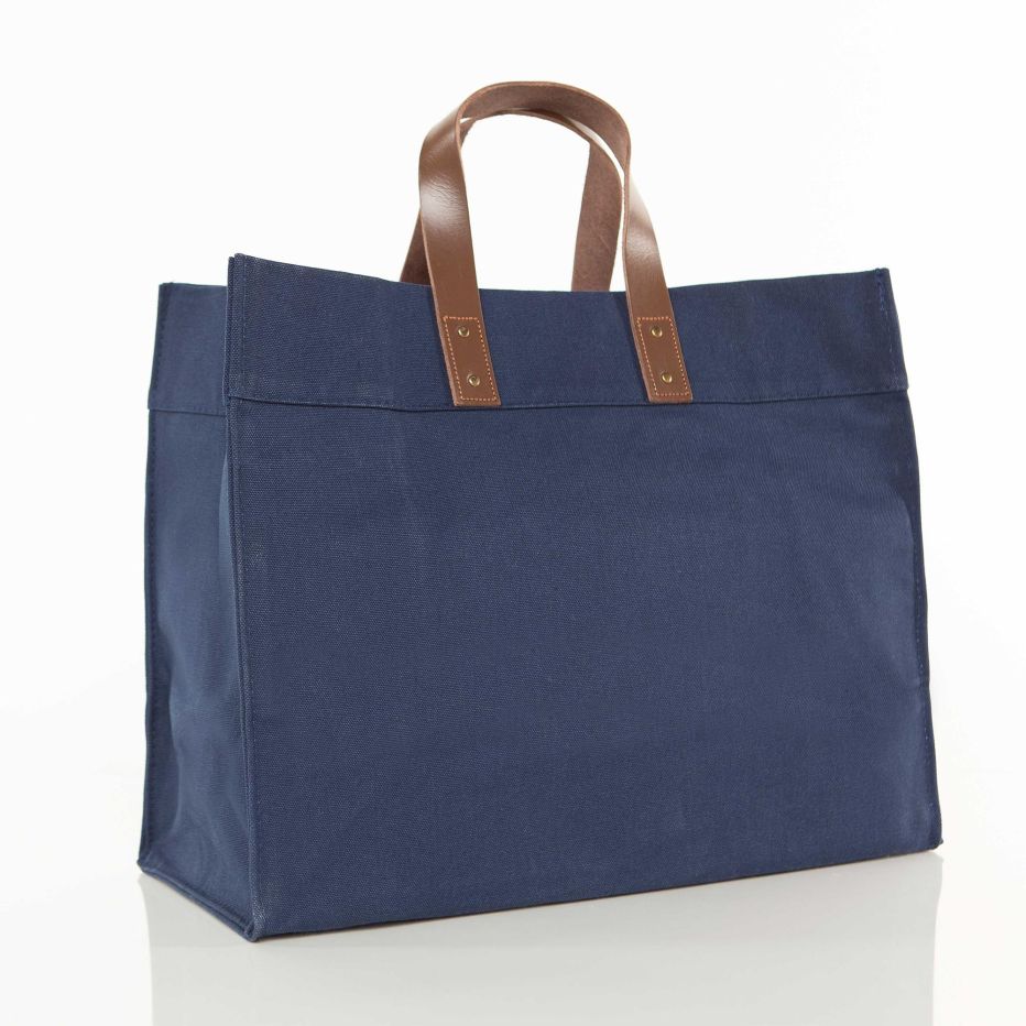 【This is a(n)】 Leather Handle Base Tote Large tote bag, carryall with leather base and handles