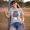 OMG Becky Bunt Distressed Baseball Transfer