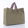 Canvas Utility Tote with Leather Handles