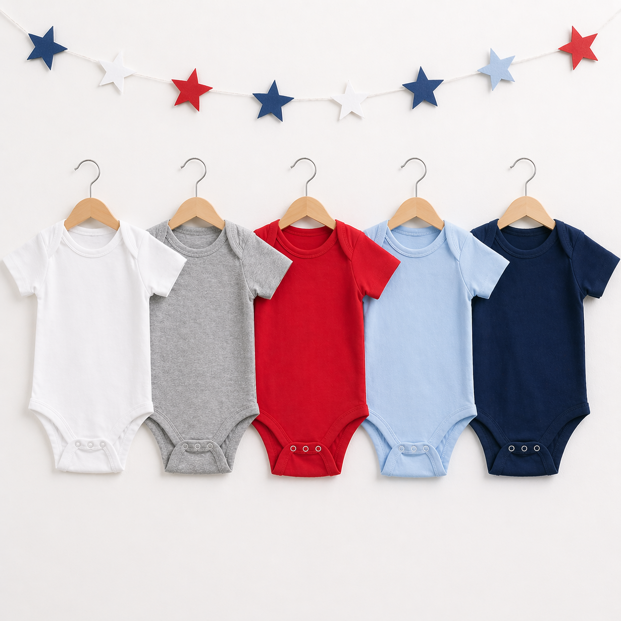 Knit Baby Onesie - Patriotic Colors