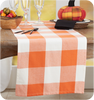 Orange & White Buffalo Plaid Tablerunner