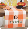 Orange & White Buffalo Plaid Tablerunner