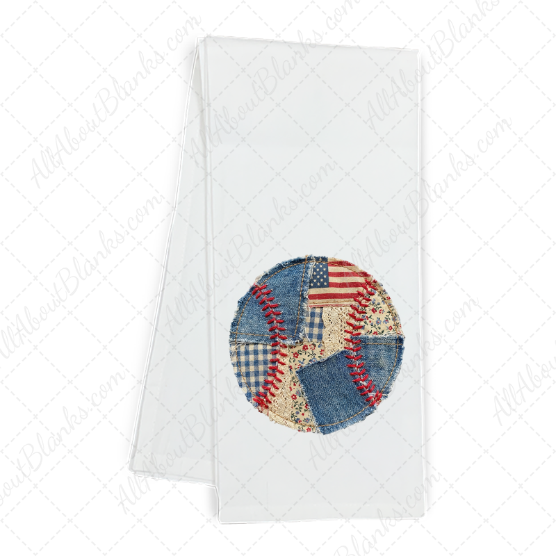Patchwork Denim Baseball Transfer