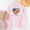 Patchwork Heart Love Quilting DTF Transfer - T-SHIRT SIZE