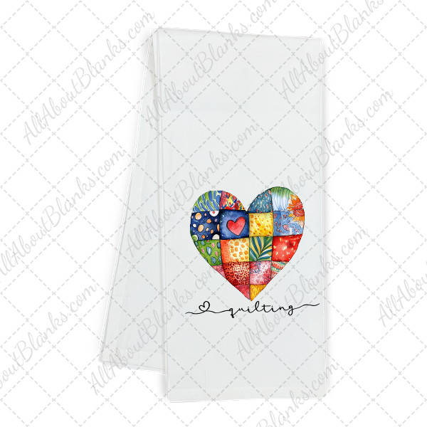 Patchwork Heart Love Quilting DTF Transfer