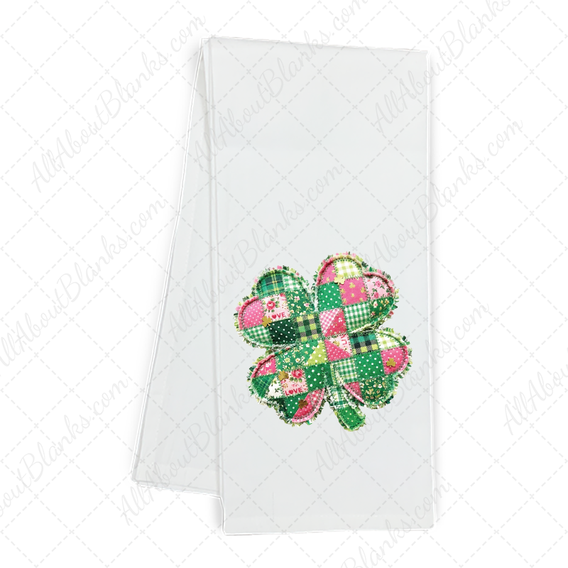 Patchwork Pink & Green Shamrock Transfer