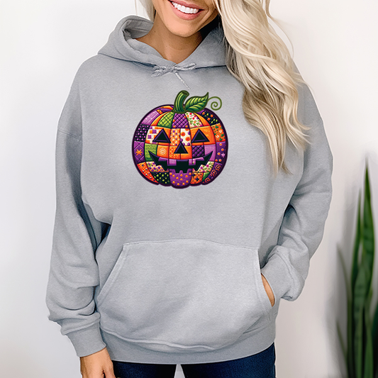 Patchwork Pumpkin DTF Transfer - T-SHIRT SIZE