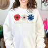 Patriotic Daisy Trio Land That I Love Transfer - T-SHIRT SIZE