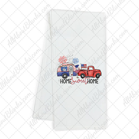 Patriotic Home Sweet Home Camper DTF Transfer