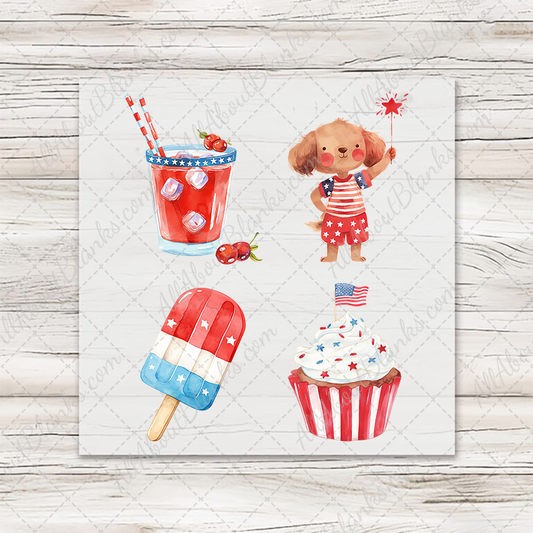 Patriotic Picnic 2 - COCKTAIL NAPKIN SIZE