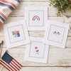 Patriotic Watercolor 3 - COCKTAIL NAPKIN SIZE