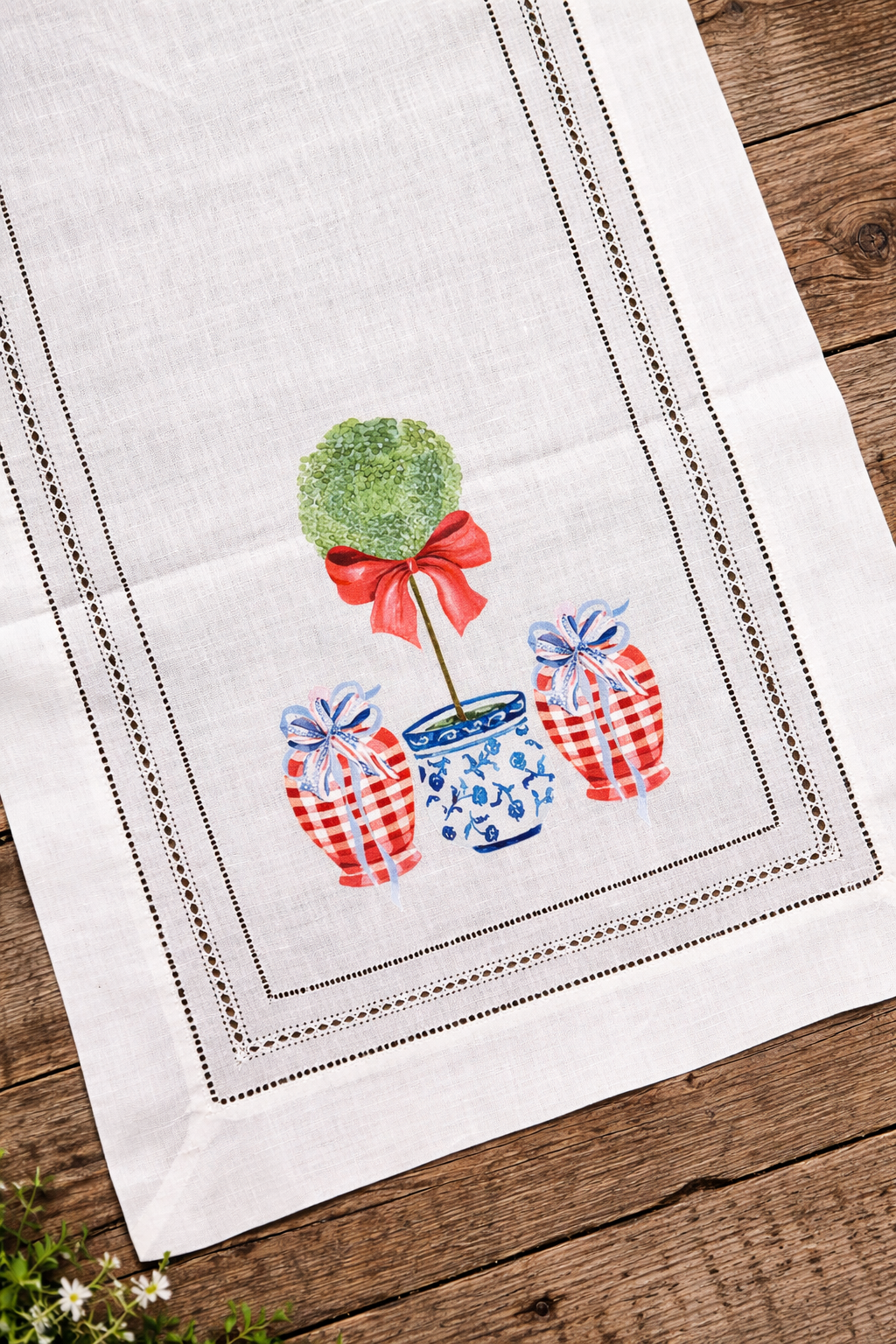 Chinoiserie Patriotic Topiary Transfer