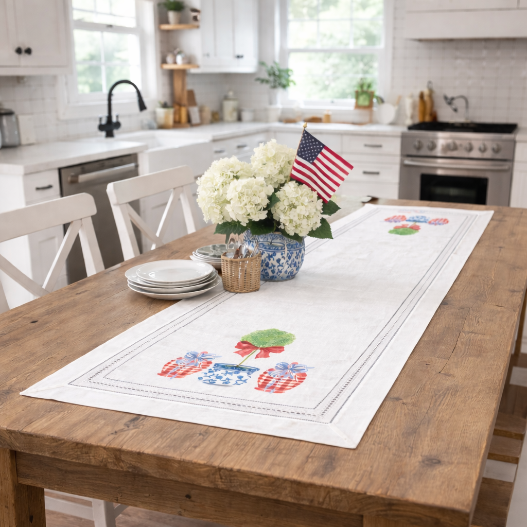 Chinoiserie Patriotic Topiary Transfer