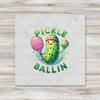 Pickle Ballin Pickleball DTF Transfer - TOTE BAG SIZE