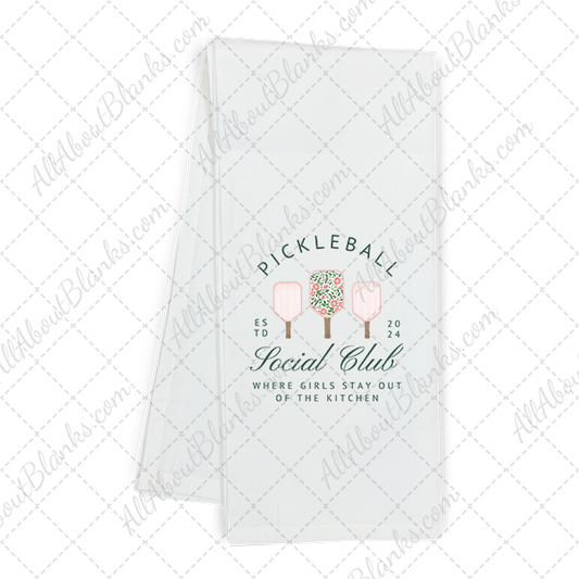 Pickleball Social Club DTF Transfer - TOWEL SIZE