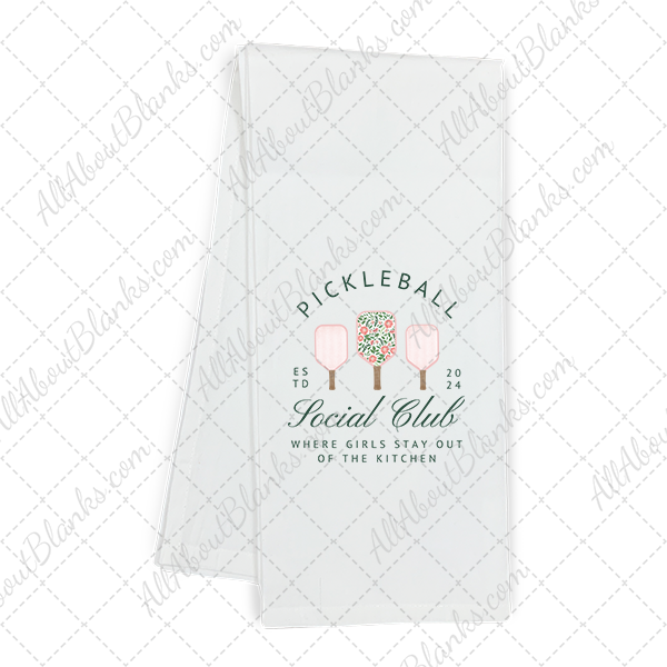 Pickleball Social Club DTF Transfer - TOWEL SIZE