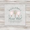 Pickleball Social Club DTF Transfer - TOTE BAG SIZE