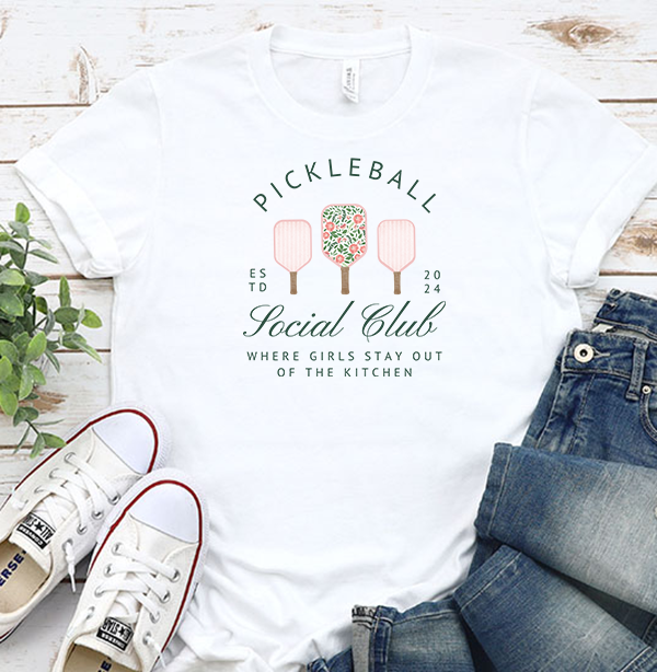 Pickleball Social Club DTF Transfer - T-SHIRT SIZE