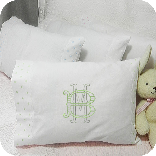 Shadow Scallop & Swiss Dot Pillow Sham All About Blanks