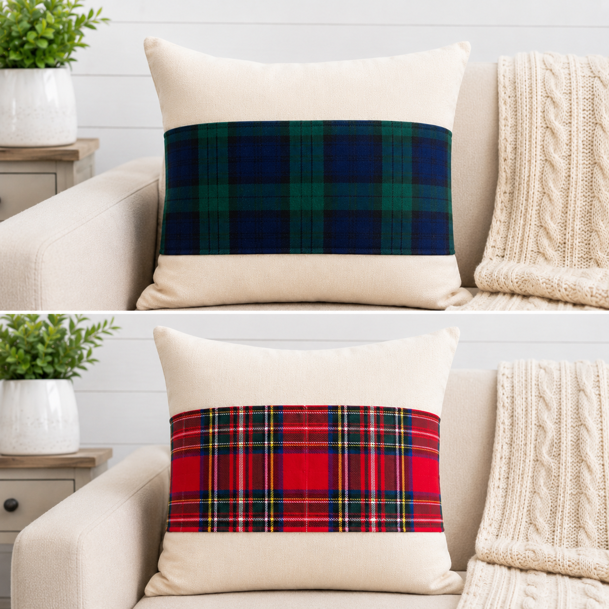 Tartan Pillow Wraps