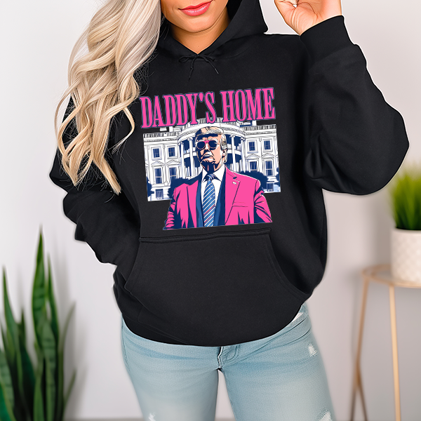 Trump Pink Daddy's Home DTF Transfer - T-SHIRT SIZE