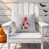 Preppy Patchwork Halloween Ghost Transfer