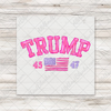 Preppy Pink Trump Sparkle Flag DTF Transfer - T-SHIRT SIZE