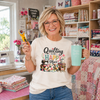 Quilting Is My Happy Place Transfer - T-SHIRT SIZE