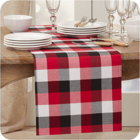 Red & Black Buffalo Plaid Tablerunner