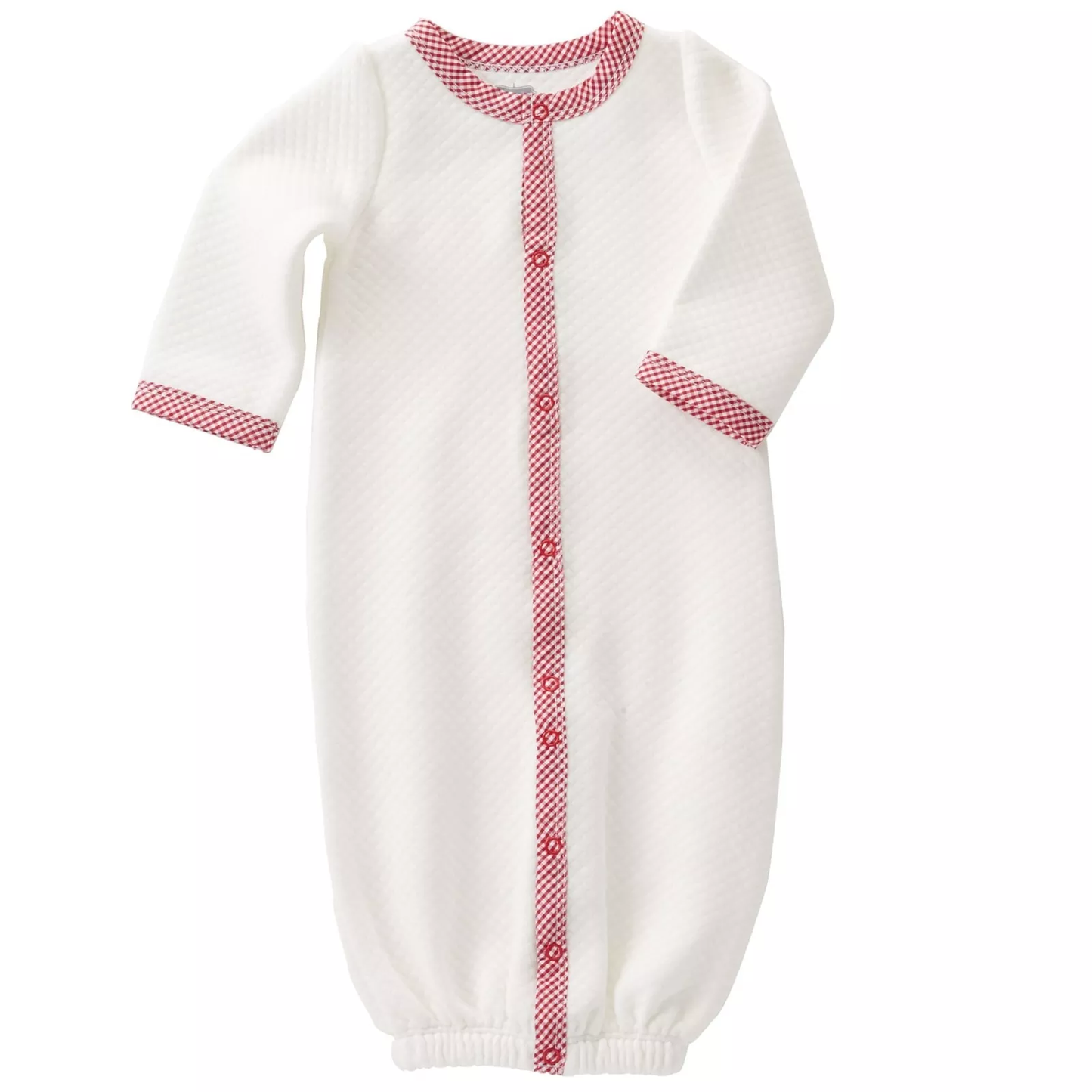 Red Gingham Trim Sleep Gown