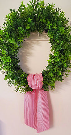 Red Seersucker Wreath Sash