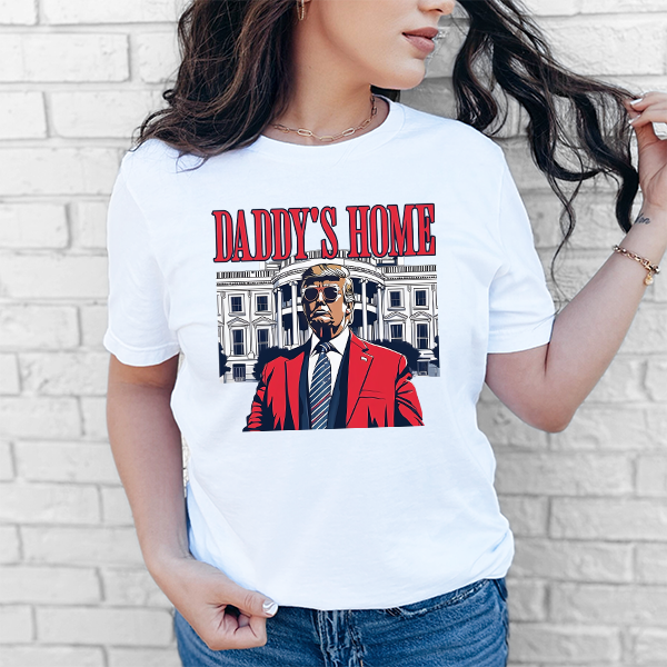 Trump Red Daddy's Home DTF Transfer - T-SHIRT SIZE