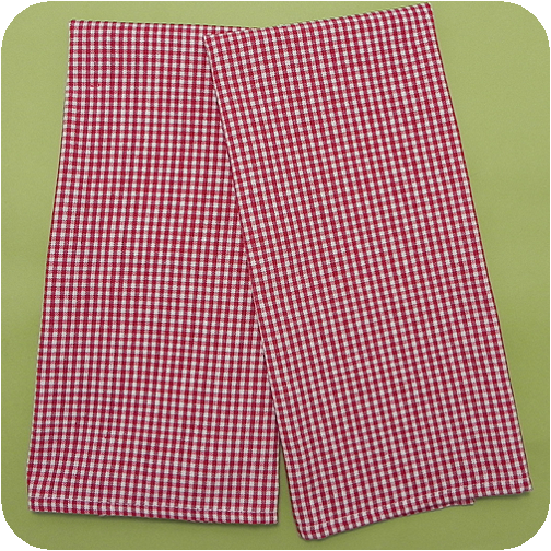 Red & White Mini-Check Kitchen Towel