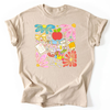 Retro Flowers Teacher Transfer - T-SHIRT SIZE