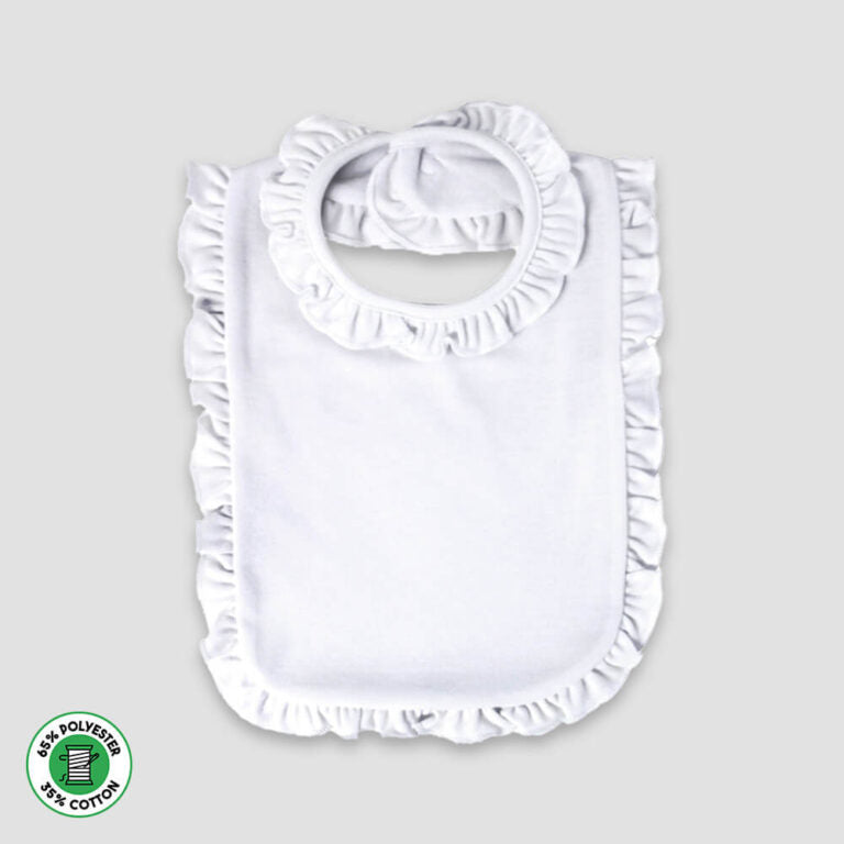 Ruffled Bib and Burp Cloth