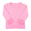 Blank Pink Ruffled Sleeve Tee