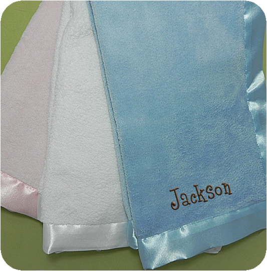 Ultra Soft Fleece Satin Trim Baby Blanket