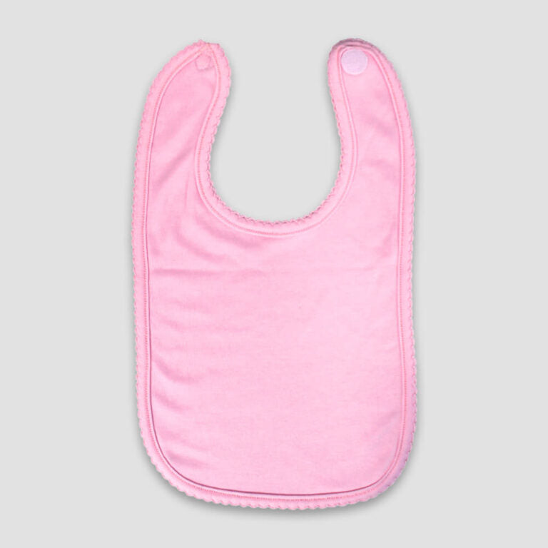 Pink Scallop Edge Bib