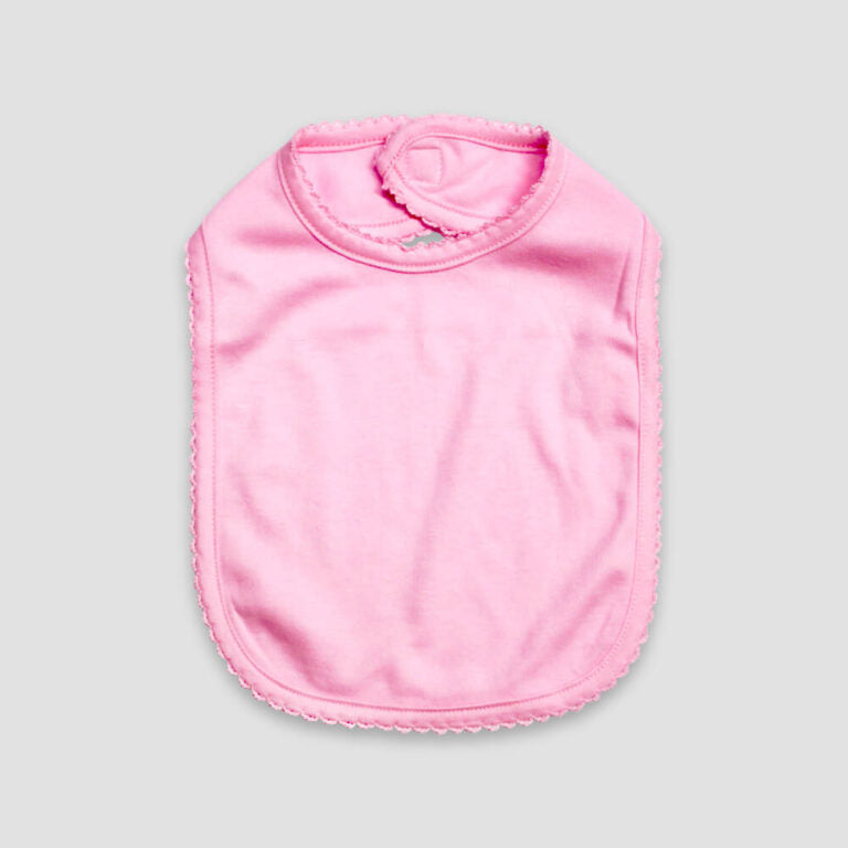 Pink Scallop Edge Bib