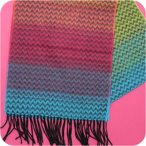 Cashmere Scarf - Chevron Multi