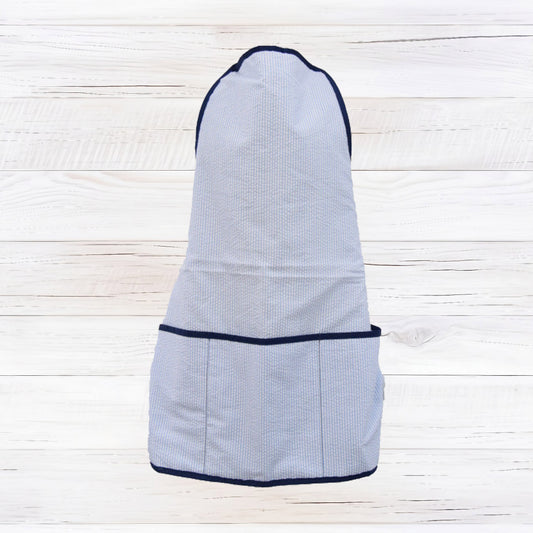 Seersucker Kids Apron - Navy Seersucker