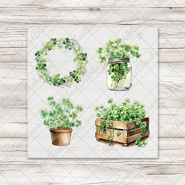 Shamrock Watercolor - COCKTAIL NAPKIN SIZE