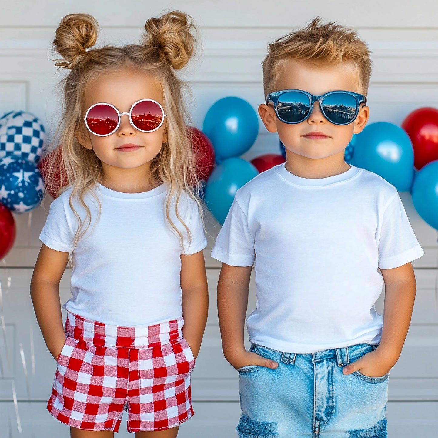 Kids Cotton Tee - Patriotic Colors